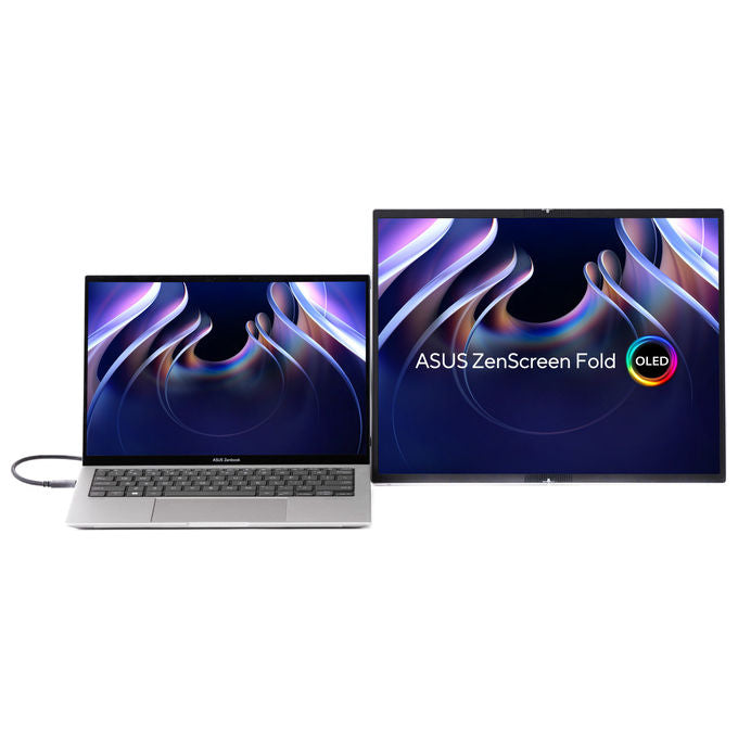 Asus ZenScreen Fold OLED MQ17QH, Monitor PC Pieghevole 17.3'', Quad HD Argento