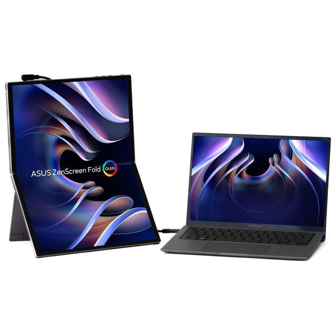 Asus ZenScreen Fold OLED MQ17QH, Monitor PC Pieghevole 17.3'', Quad HD Argento