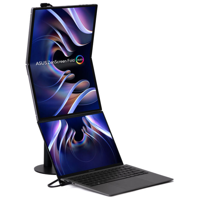 Asus ZenScreen Fold OLED MQ17QH, Monitor PC Pieghevole 17.3'', Quad HD Argento