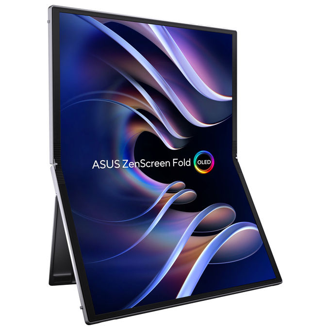 Asus ZenScreen Fold OLED MQ17QH, Monitor PC Pieghevole 17.3'', Quad HD Argento