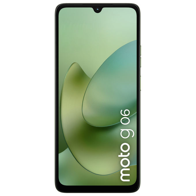 Motorola MOTO G06 Smartphone 6.88'' Doppia SIM 4G Android 15 4GB RAM 128GB Fotocamera 50MP Batteria 5200mAh NFC colore Verde