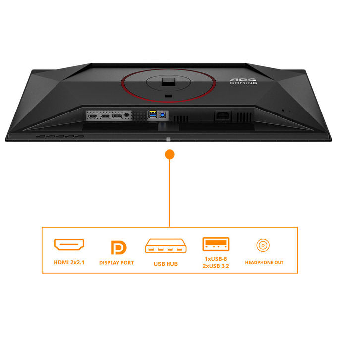 Aoc, Monitor Gaming Qhd, 27'', Qd-Oled, 240Hz, Nero Rosso, G4 Q27G4ZDR