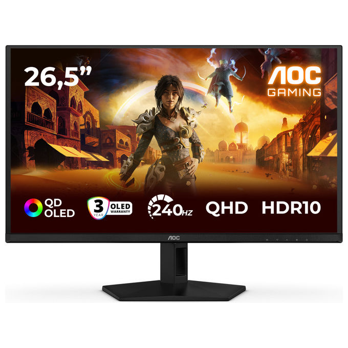 Aoc, Monitor pc, 27 pollici, Qhd, Qled, 2560x1440, G4 Q27G41ZDF