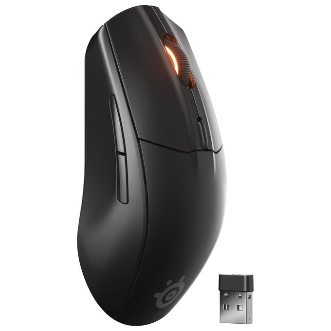 SteelSeries Rival 3, Mouse Gaming Wireless Gen 2, Nero, 18000 DPI