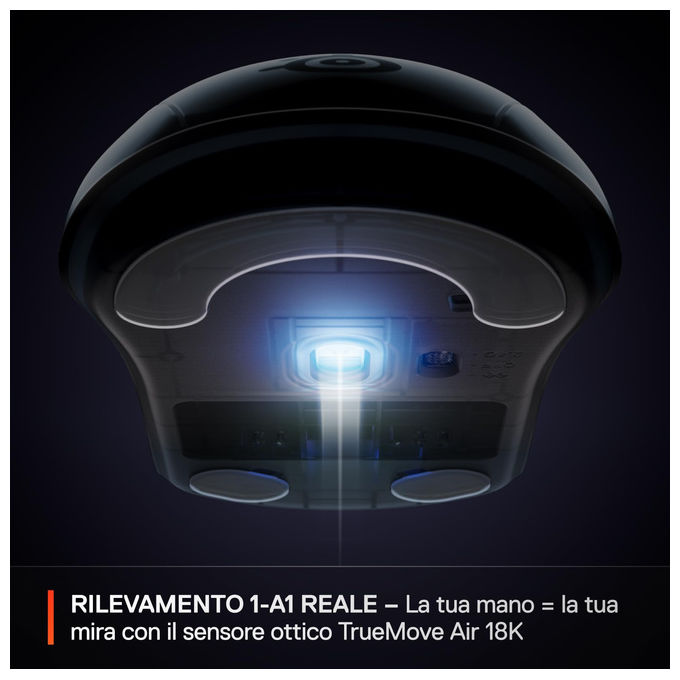 SteelSeries Rival 3, Mouse Gaming Wireless Gen 2, Nero, 18000 DPI