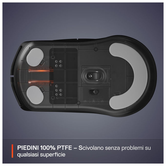 SteelSeries Rival 3, Mouse Gaming Wireless Gen 2, Nero, 18000 DPI
