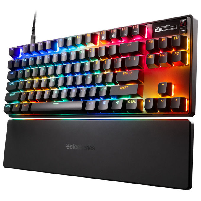 Steelseries Apex Pro TKL Gen 3, Tastiera Gaming USB, QWERTY Inglese, Nera