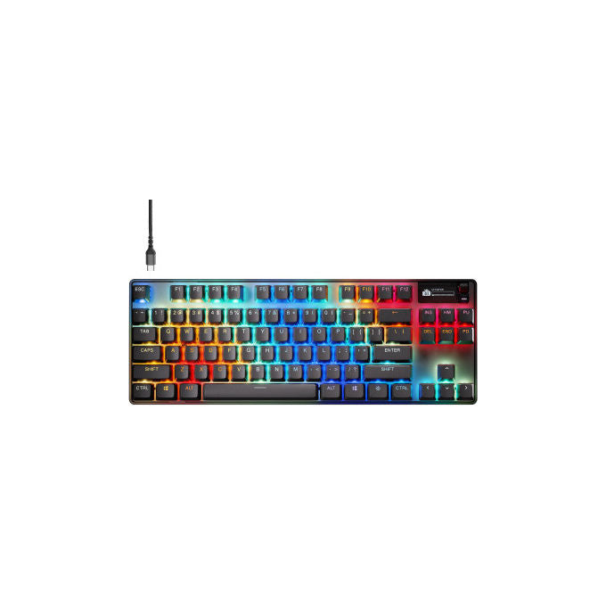 Steelseries Apex Pro TKL Gen 3, Tastiera Gaming USB, QWERTY Inglese, Nera