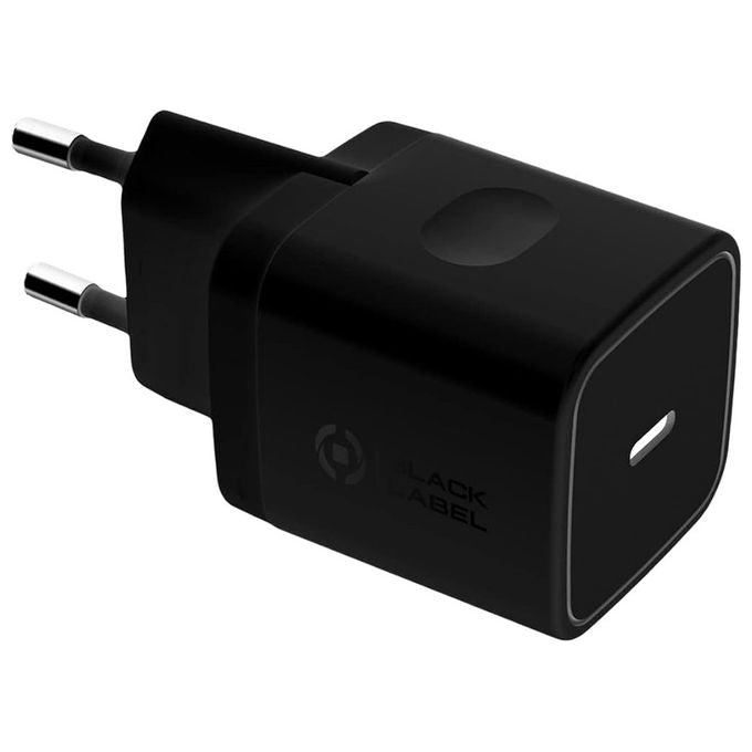 Celly, Caricatore da Rete USB-USB-C, 45W con Display LED, Nero