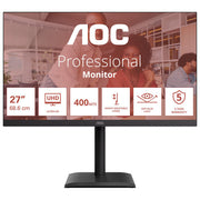 Aoc, Monitor pc, 27 Pollici 4k Ultra hd Led Nero, U27E4Cv