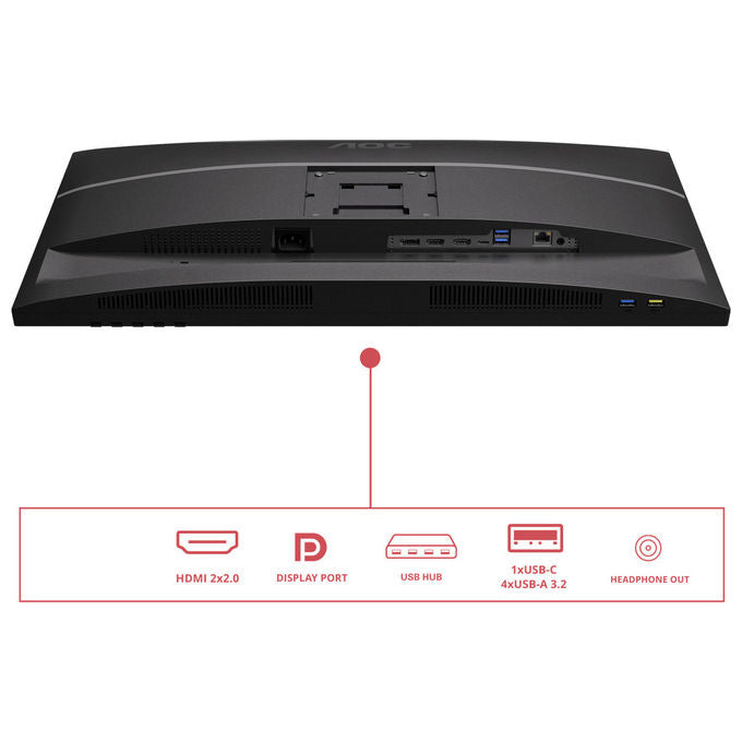 Aoc, Monitor pc, 27 Pollici 4k Ultra hd Led Nero, U27E4Cv