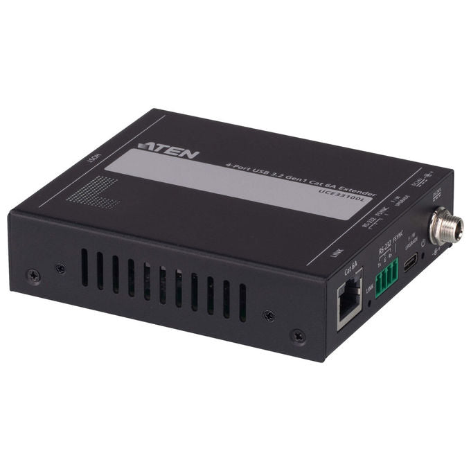 Aten UCE33100 Extender USB 3.2 Gen 1 4 Porte Cat 6A 100 m 5 Gbps Plug and Play RS-232 FSYNC colore Nero