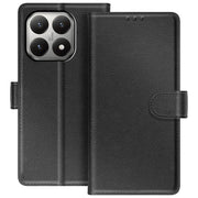 Celly, Custodia a Libro Similpelle Nera con Tasche e Stand per Xiaomi 15T