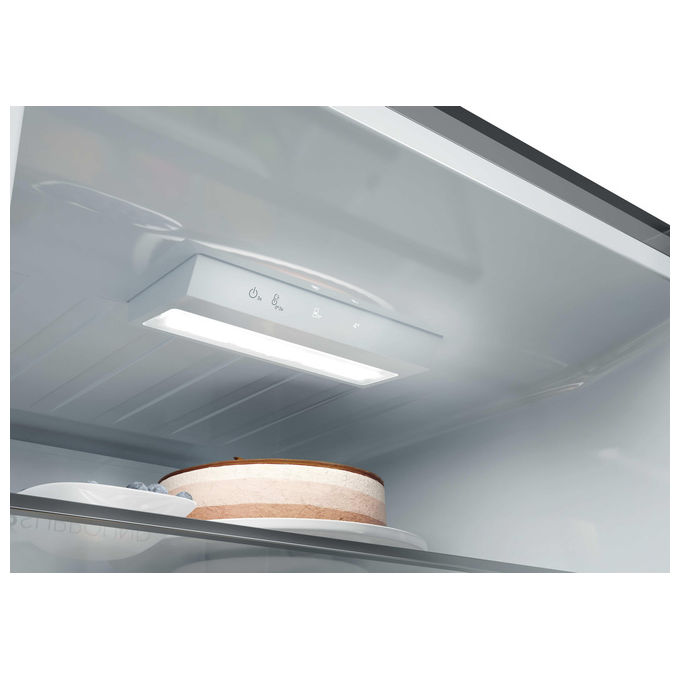 Haier HDPR1618ANPD Frigorifero Combinato 355 L 185 cm Classe A No Frost Multi-Airflow 35 dB colore Acciaio Inox