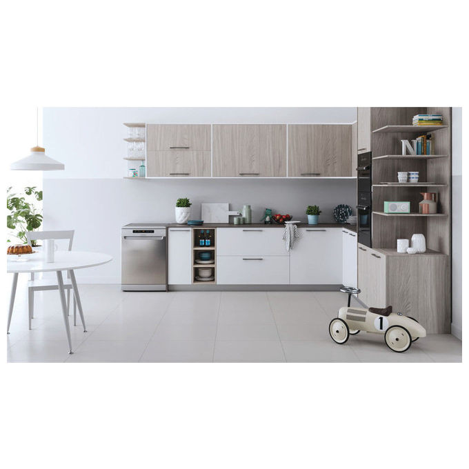 Indesit IN2FFC14BN6X Lavastoviglie Libera installazione 14 coperti Classe C 44 dB PushandGo (85x60x59 cm) colore Inox