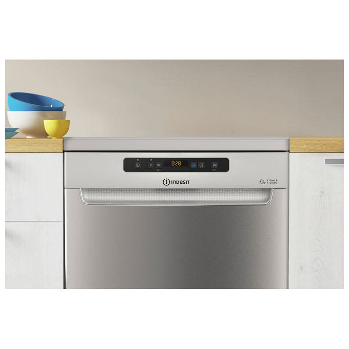 Indesit IN2FFC14BN6X Lavastoviglie Libera installazione 14 coperti Classe C 44 dB PushandGo (85x60x59 cm) colore Inox