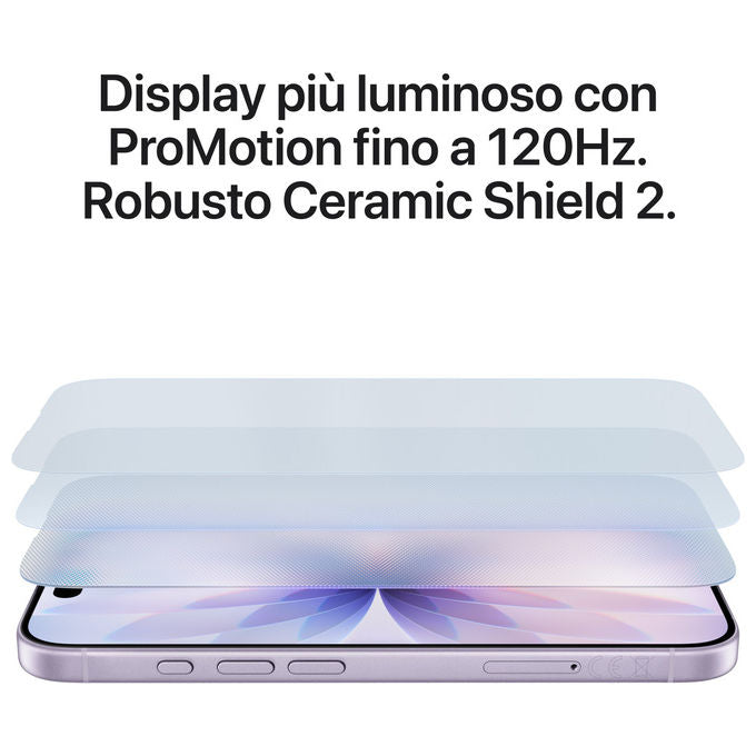 Apple MG6J4QL-A iPhone 17 Smartphone 256 GB Display 6.3'' OLED 120Hz Chip A19 Doppia Fotocamera 48 MP IP68 colore Nero