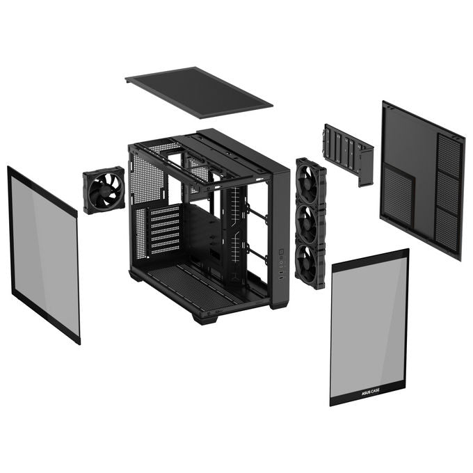 Asus A32 Plus Nero, Case ATX Mid-Tower, Vetro Temperato, ARGB