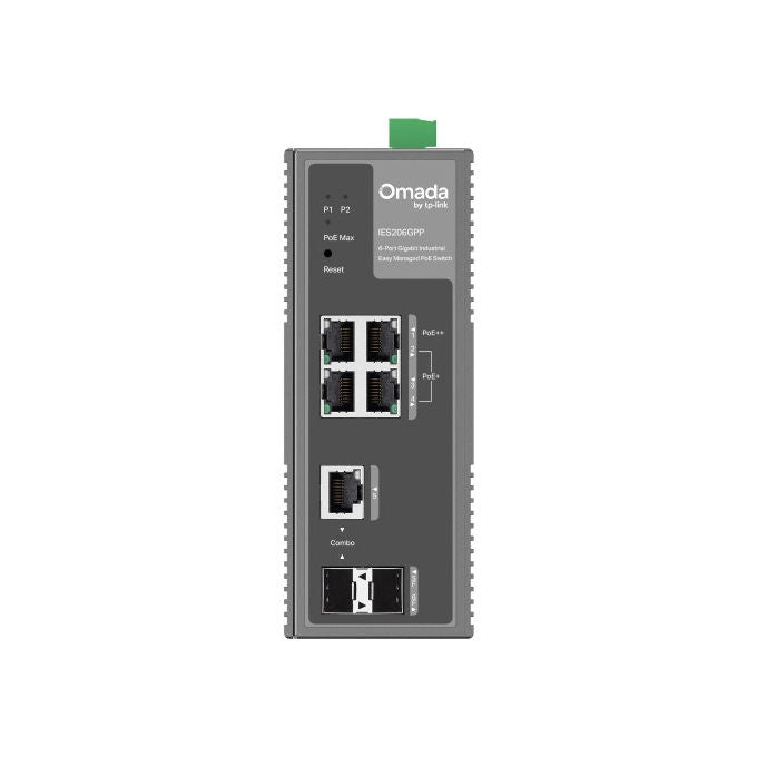 Tp-Link, Switch di Rete Gestito, Gigabit Ethernet PoE, 4 Porte RJ-45, Nero