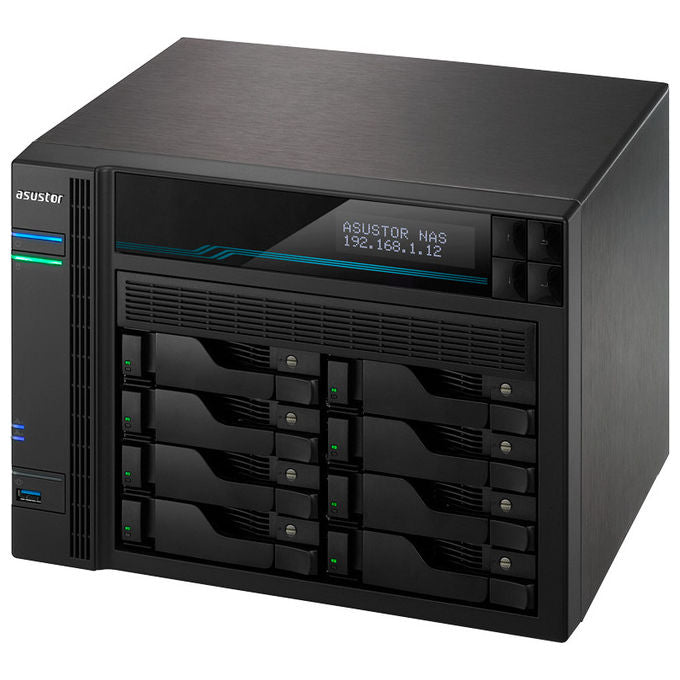 Asustor, Lockerstor 10 AS6510T, NAS Tower, Intel Atom C3538, 8 GB DDR4, Nero