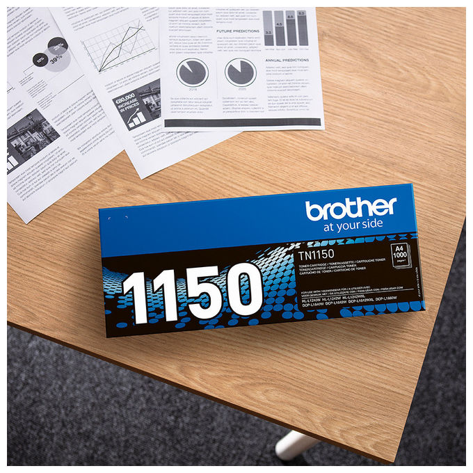 Brother, Cartuccia Toner Originale TN-1150, Nero, 1000 Pagine