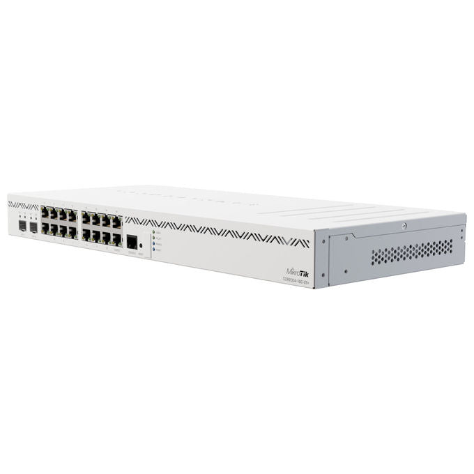 Mikrotik CCR2004-16G-2S+ Cloud Core Router Cablato 16 Porte Gigabit Ethernet 2 Slot SFP+ 10G 4 GB DDR4 RAM 48W colore Bianco