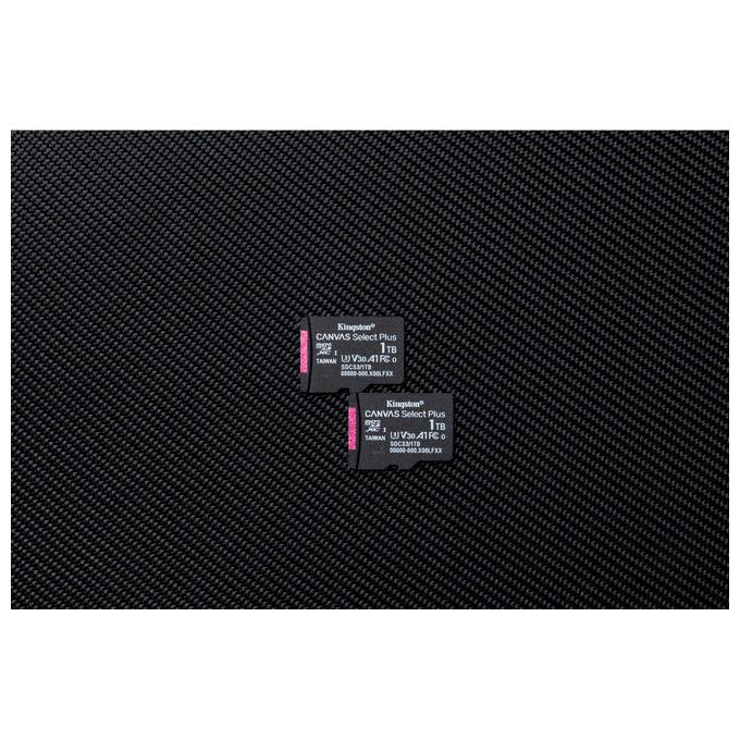 Kingston Technology SDCS3-1TB Canvas Select Plus Gen3 microSDXC 1TB 150MB-s UHS-I U3 V30 A1 Adattatore SD colore Nero