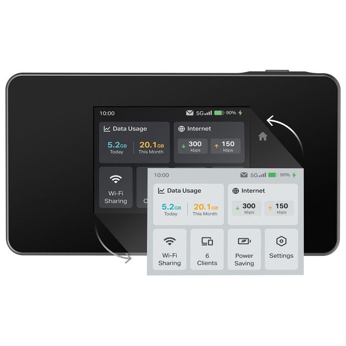 Tp-Link, Router Portatile Mobile 5G, Wi-Fi 6E, M8550