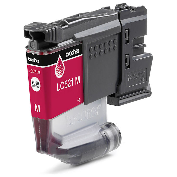 Brother, Cartuccia Magenta Originale LC521M, 500 Pagine