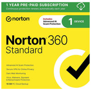Norton 360 Standard 2026, Antivirus, 1 Dispositivo, 12 Mesi, 10GB, IT Box