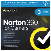 Norton, Antivirus 360 For Gamers, Antifrode, 3 Dispositivi, 12 Mesi, 50GB