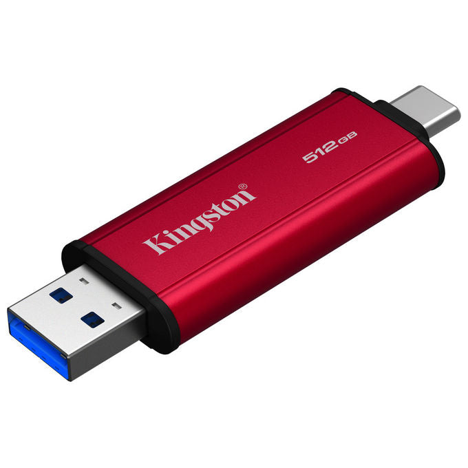Kingston Technology, SSD Portatile 512GB, Dual USB-A-C, Velocita' 1050MB-s
