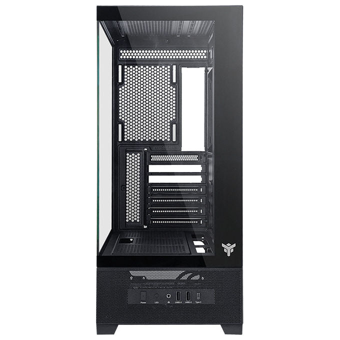 Itek ITGCASB37B SHOWBUI 37B Case Gaming Tower ATX 3x120mm ARGB Fan USB Type-C Vetro Temperato colore Nero