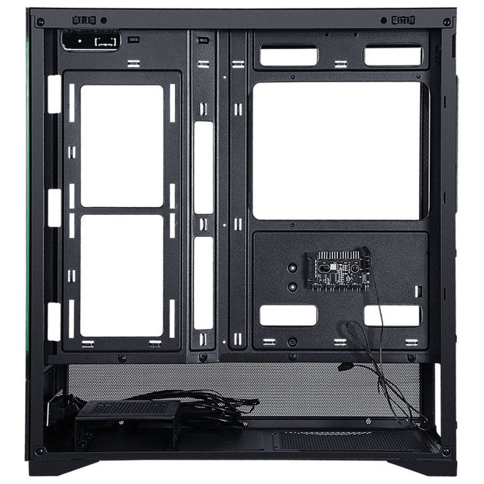 Itek ITGCASB37B SHOWBUI 37B Case Gaming Tower ATX 3x120mm ARGB Fan USB Type-C Vetro Temperato colore Nero