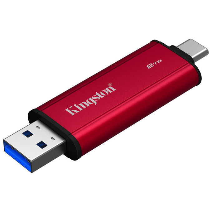 Kingston Technology, SSD Portatile, 2TB, USB-A-C, Velocita' fino a 1050MB-s