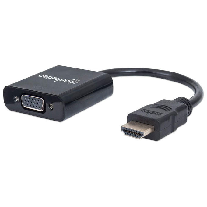 Manhattan, Convertitore Video HDMI a VGA, 0.3 m, Nero