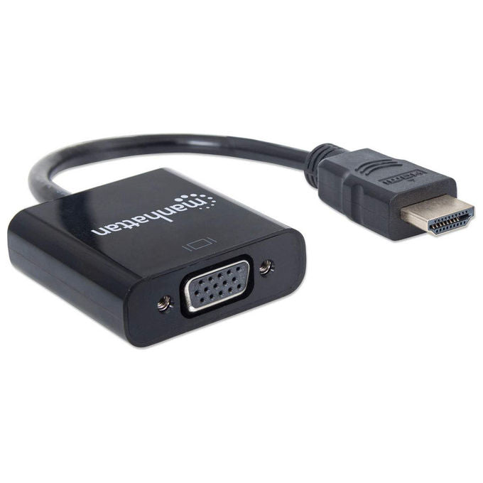 Manhattan, Convertitore Video HDMI a VGA, 0.3 m, Nero