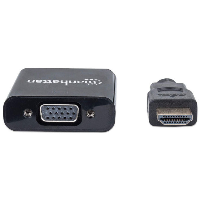 Manhattan, Convertitore Video HDMI a VGA, 0.3 m, Nero