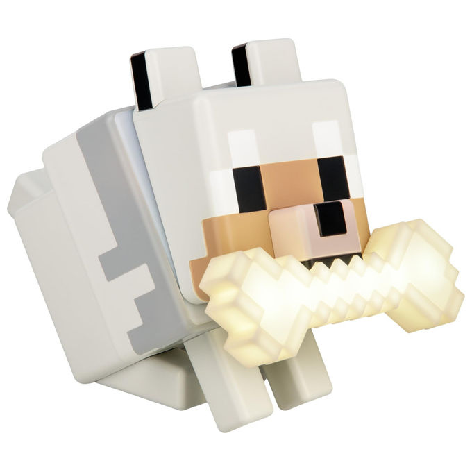 Paladone, Lampada Minecraft Wolf GloBuddies, Luce Notturna