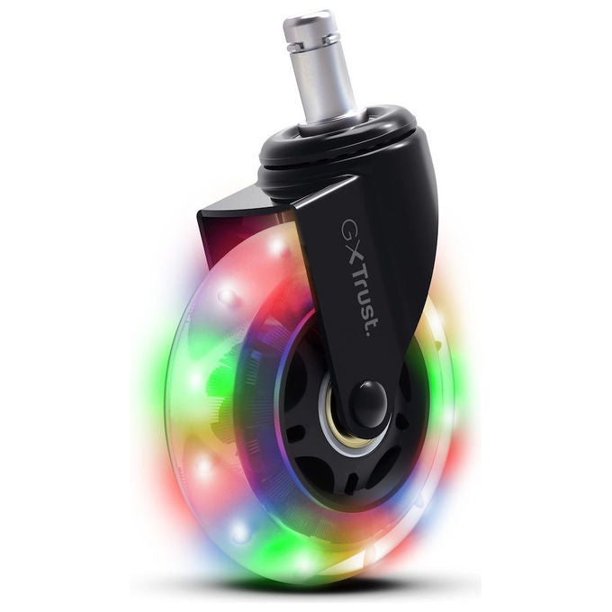 Trust, Ruote Gaming GXT701 con Led, Gel, 75 mm, RGB, Universali