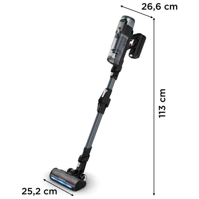 Rowenta RH9C71E0 X-Force Flex 16.60 Aspirapolvere a Bastone 2 in 1 Ciclonica 0.65 L 315 AW 120 min autonomia colore Nero Blu