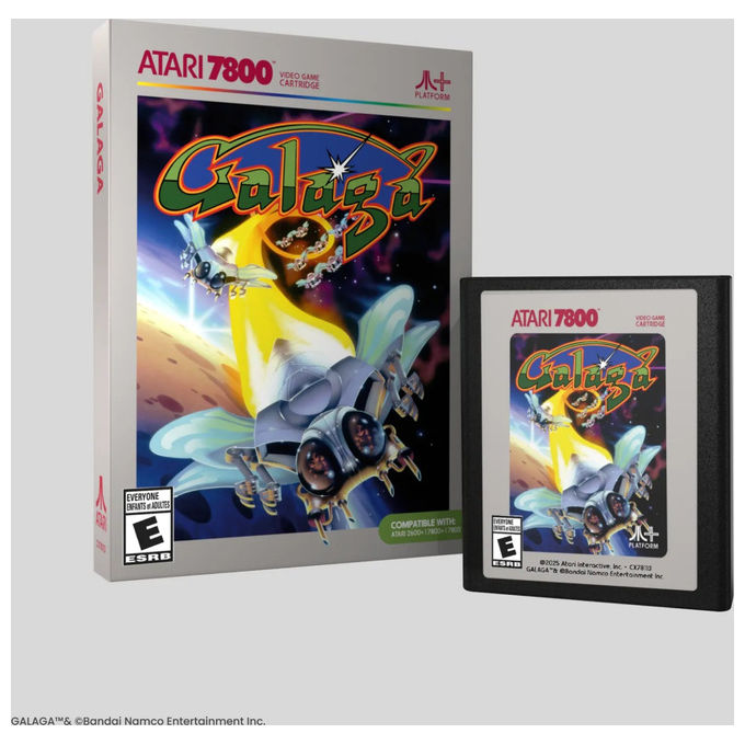 Retro Games Ltd, Videogioco Atari Galaga, Avventura, 1-2 Giocatori, Atari 2600+, 7800, 7800+