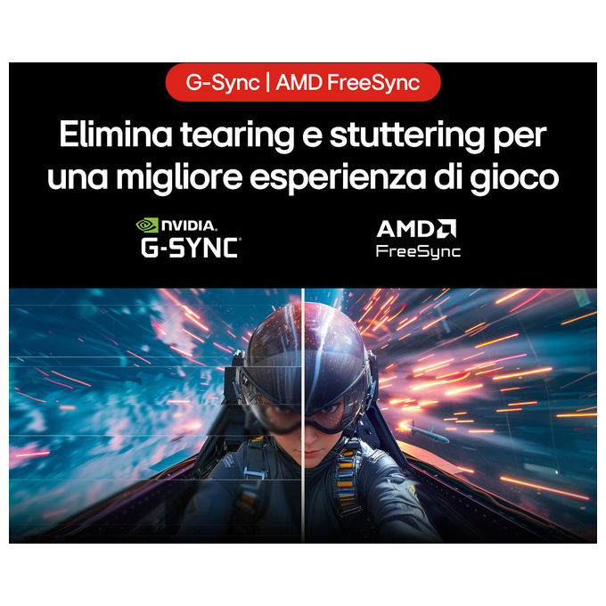 LG 27G411A-B.AEU UltraGear Monitor Gaming 27'' IPS Full HD 1920x1080 144Hz 5ms HDR10 AMD FreeSync G-SYNC colore Nero