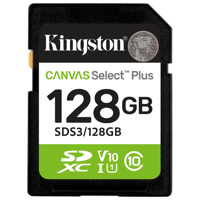 Kingston Technology, Scheda SDXC 128GB, Canvas Select Plus Gen3, 150MB-s