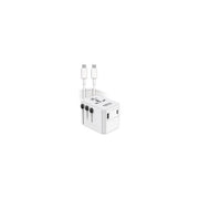 Karma, Adattatore da Viaggio CC 9602USBC con Cavetto USB C, Bianco