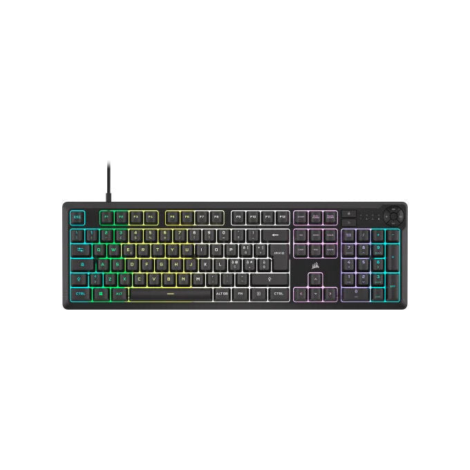 Corsair, Tastiera Gaming K55 Core RGB, USB QWERTY Italiano, Nero