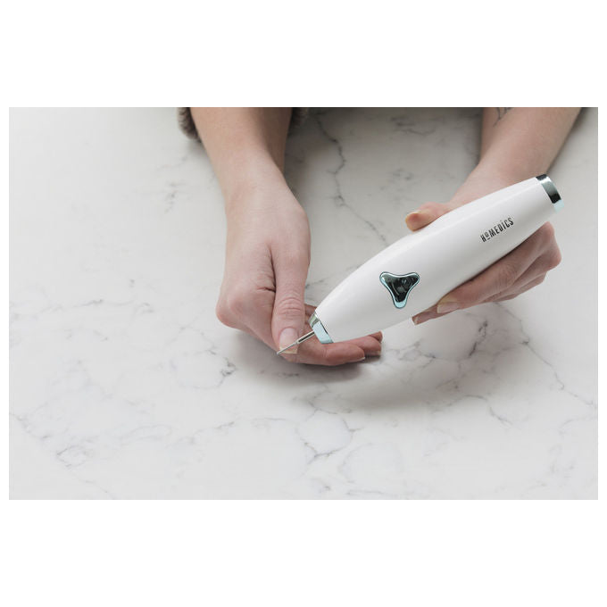 HoMedics, Fresa Unghie Luxury 6 in 1, 8 Velocita', Ricaricabile USB, Bianco