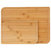 Koopman, Set 2 Taglieri in Bambu', Rotondo e Rettangolare, 19x14 cm