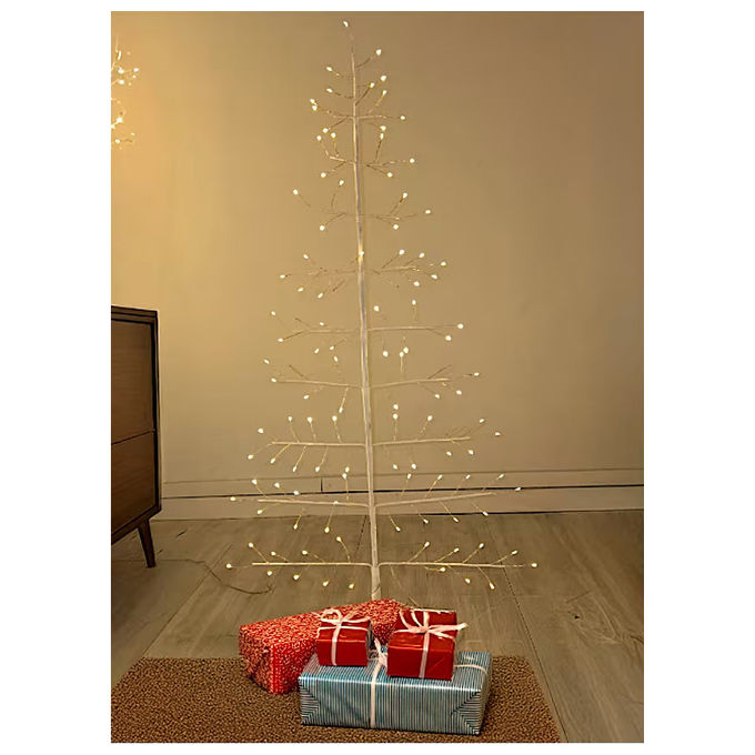 Lotti Importex SRL, Albero di Natale Conico 2D 150cm, Bianco Caldo con MicroLED