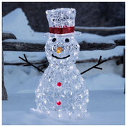 Lotti, Pupazzo di Neve 3D, 70cm, Acrilico Morbido, Bianco Caldo-Freddo